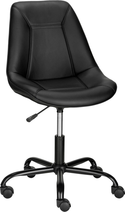 Dorina Kontorstol Kunstlær - Svart/Metall