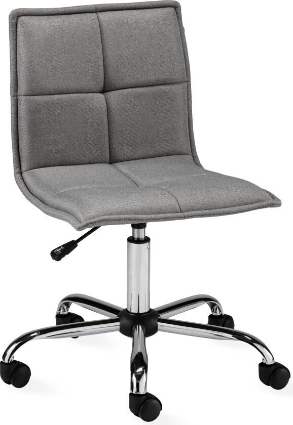 Edgars Kontorstol - PU/Lysegrå/Krom