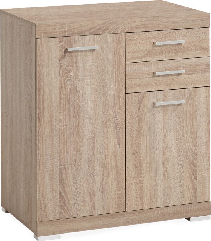 Bristol Skjenk 80 cm 2 Luker 2 Skuffer - Lys Eik