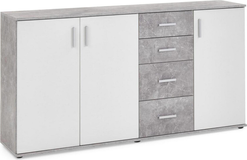 Albi Skjenk 160 cm - Grå/Hvit