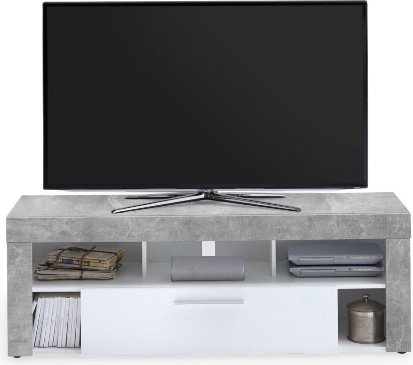 Vibio TV-benk 150 cm - Hvit/Betong