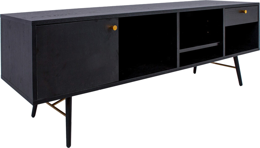 Luxembourg TV Benk Svart / Kobber -