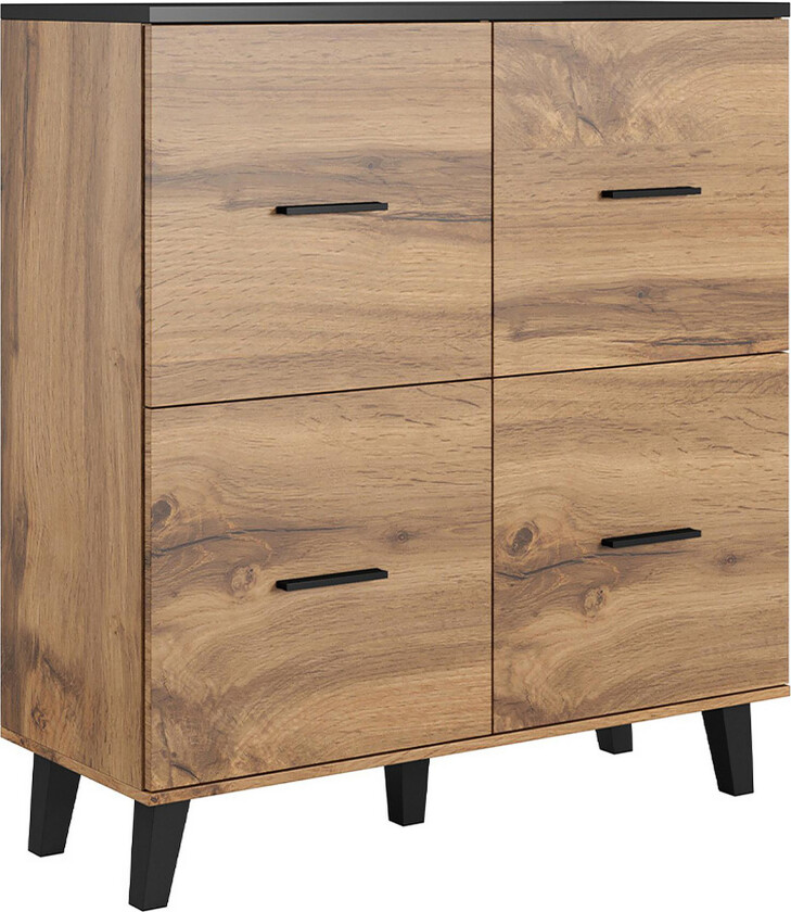 Kardos Kommode 110 cm - Natur/Svart