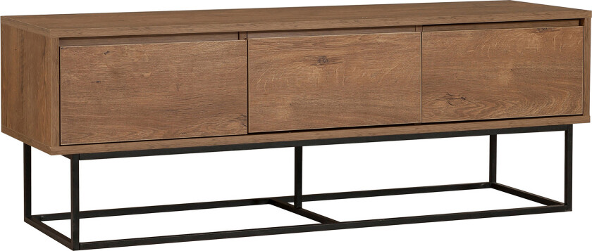 Zefiria Tv-benk 140 cm - Mørkebrun/Svart