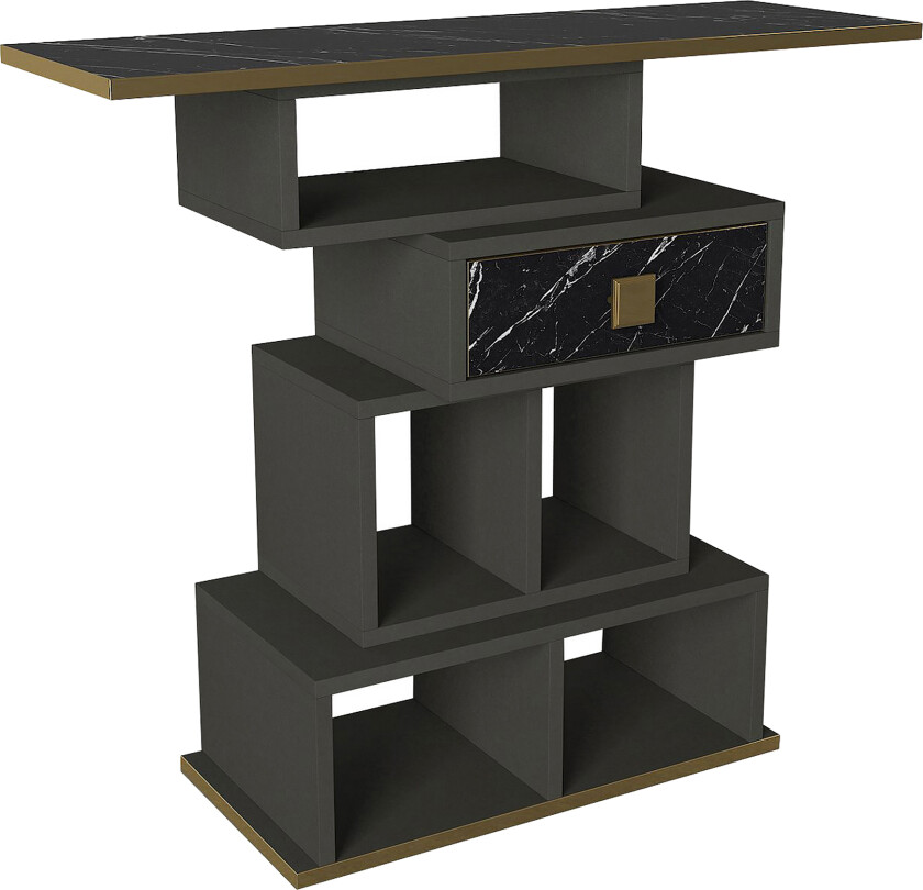 Thionville Chest of 100x30 90x30cm 5 Hyller - Antrasitt