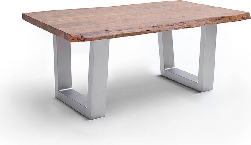 Cartagena Sofabord 110 cm Ben T-form - Akacia/Brun/Stål