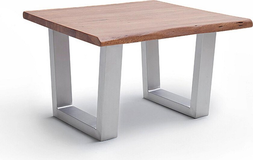 Cartagena Sofabord 75 cm Ben T-form - Akacia/Brun/Stål