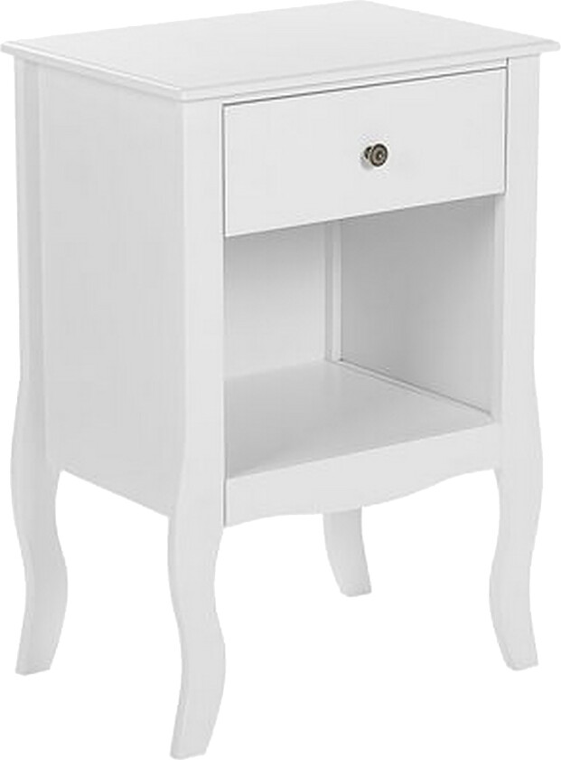Nattbord Hvit 1 skuff LANE - Hvit