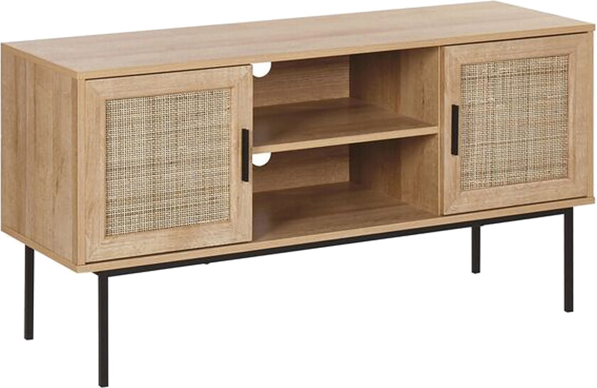 TV-benk 120 cm rotting lysebrun PASCO - Tre/natur