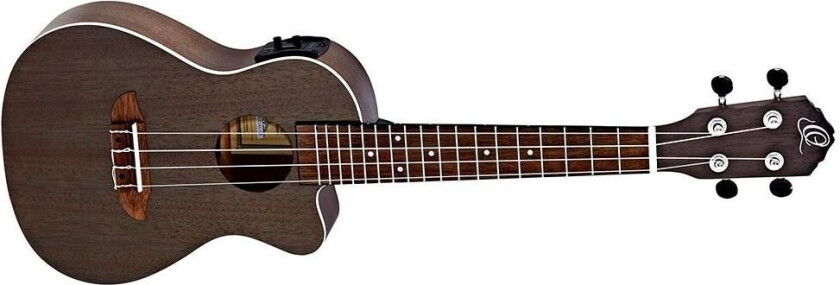 Ortega Rucoal-Ce Concert Ukulele Med Mik. Earth, See Thru Black
