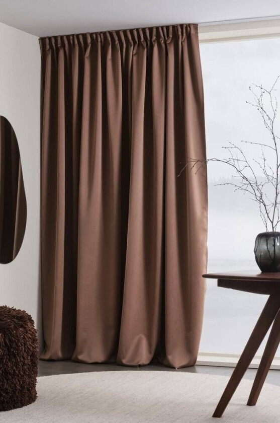 gardin med multifunksjonsbånd 1 lengde - ekstra bred Brun