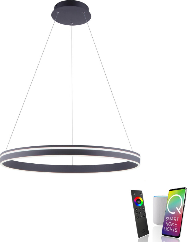 Paul Neuhaus Q-VITO LED-hengelampe 79 cm antrasitt