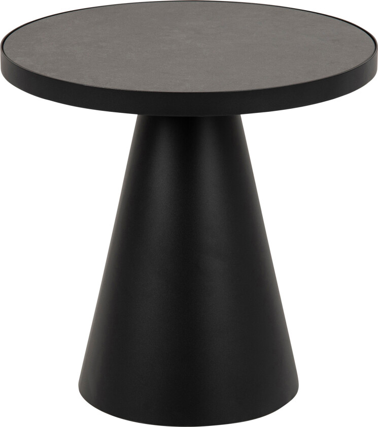 Soli Sofabord 46 cm Rundt - Glass/Svart/Matt Svart