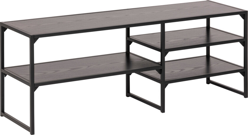 Hasslevik Tv-benk 120 cm 3 Hyller - Svart/Matt Svart