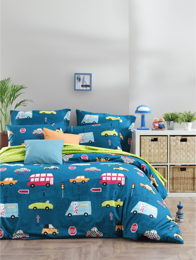 EnLora Home Ranforce Sengesett - Blå