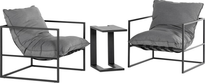 Rörsjöstaden Cafésett - Mørkegrå