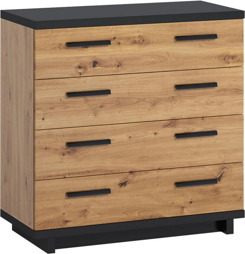 Ines Kommode 40x90 cm - Eik/Svart