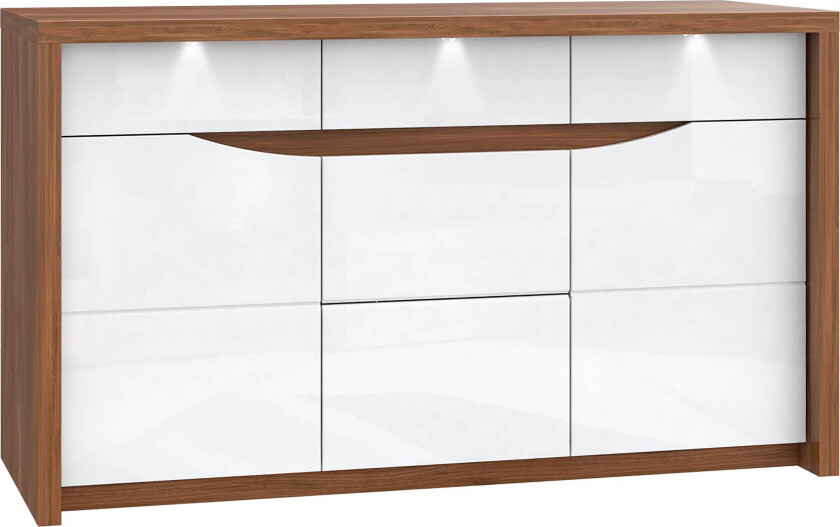 Keoisha Skjenk 142x84 cm - Brun / Hvit