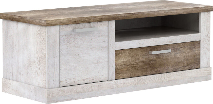 Talebi TV-benk 140 cm - Brun/Hvit