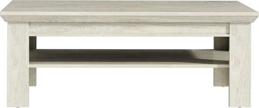 Casique Sofabord 120 cm med Oppbevaringshylle - Hvit