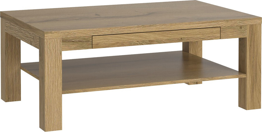 Hovencamp Sofabord 110 cm med Oppbevaringshylle - Brun