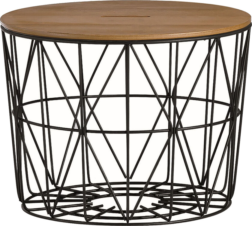 Helena Sofabord 60 cm Rundt - Eikefiner/Svart