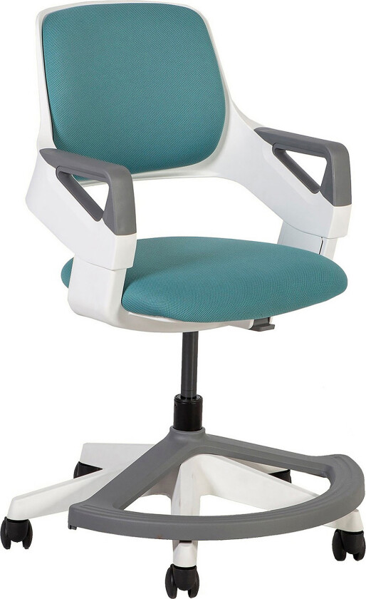 Barnestol ROOKEE i 4-14 år 64x64xH76-93 blå / hvit -