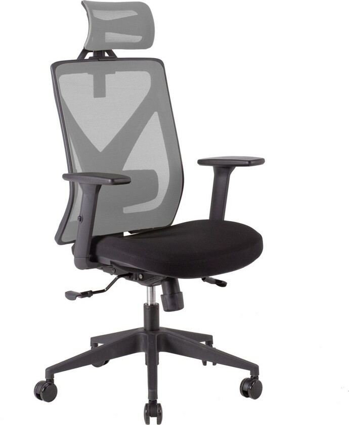 Kontorstol MIKE 64x65xH110-120cm svart / grå -