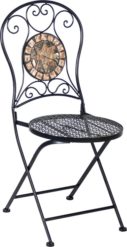Stol MOSAIC 38x38xH93cm svart/metall -