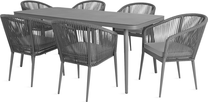 Møbelsett ECCO med 6 Stoler Aluminiumsramme -