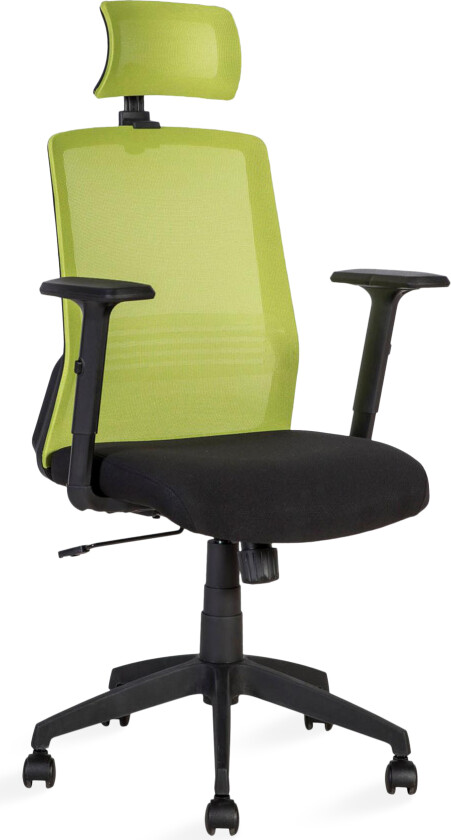 Kontorstol BRAVO 62x53xH107-1145cm svart/grønn -