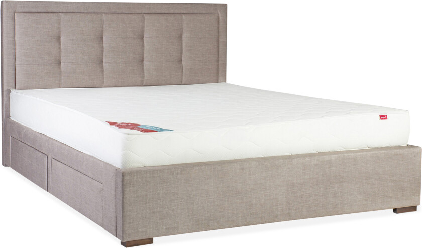 Seng DUKE med 4 skuffer/Madrass HARMONY TOPP -