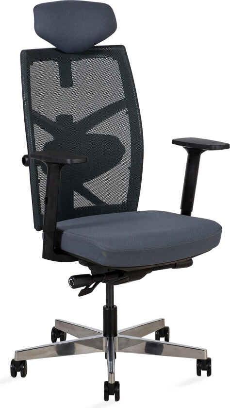 Kontorstol TUNE 70x70xH111-128cm grå -