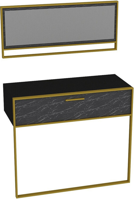 Susia Sideboard 90 cm - Gull|Svart