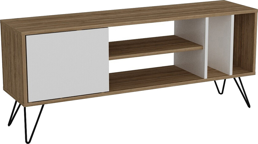 Ficociello TV-Benk 140 cm - Valnøtt|Svart|Hvit