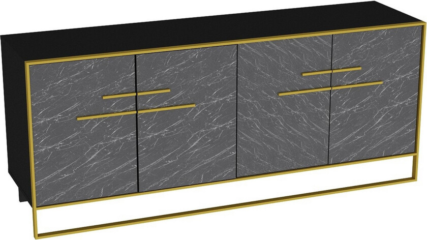 Cofield Sidebord 180 cm - Gull|Svart