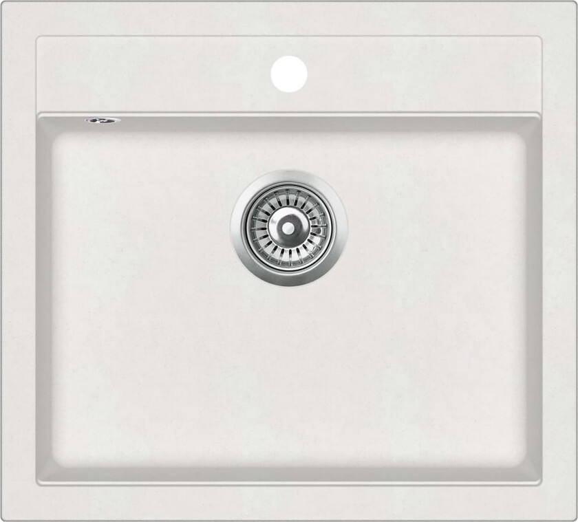 Kjøkkenvask enkel kum granitt hvit -