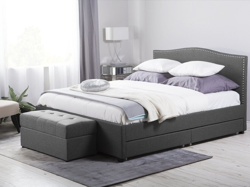 Montpellier Dobbeltseng 180 \| 200 cm - Grå