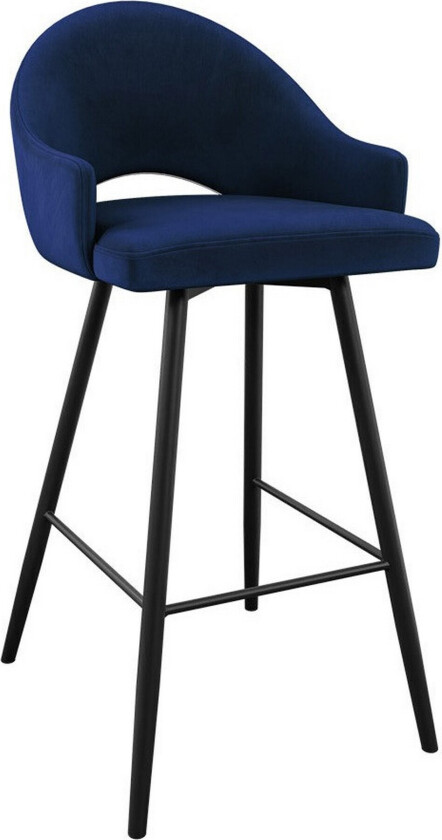 Glenarm Barstol - Mørkeblå/Svart