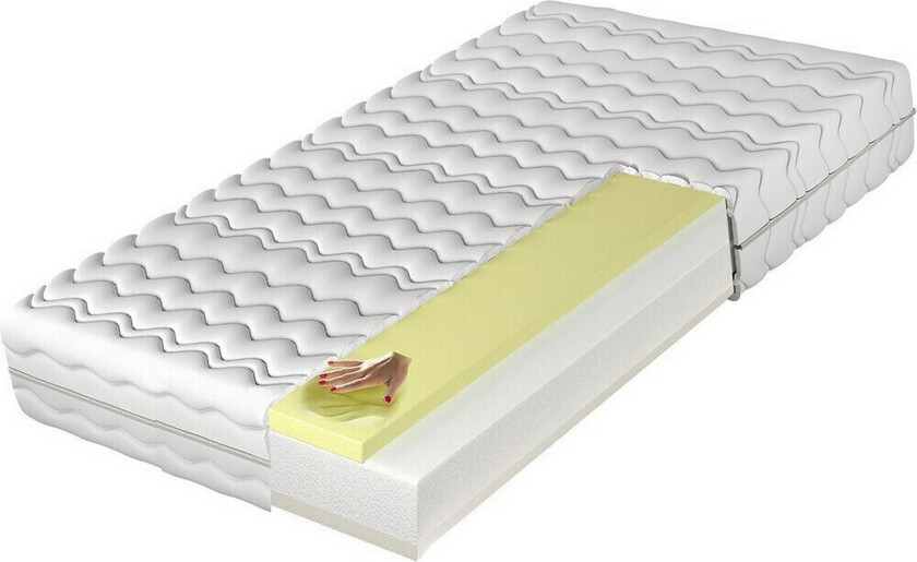 Arigna Skummadrass 100x200 cm - Hvit