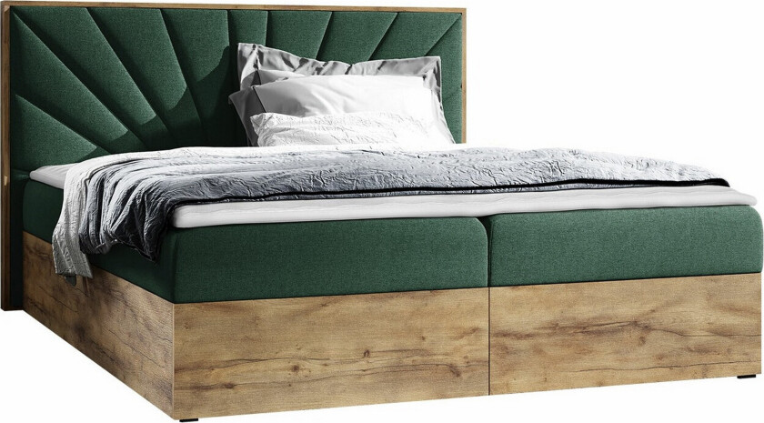 Oberting Sengeramme 140x200 cm - Grønn/Beige