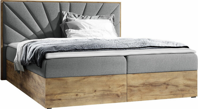 Oberting Sengeramme 160x200 cm - Grå/Brun