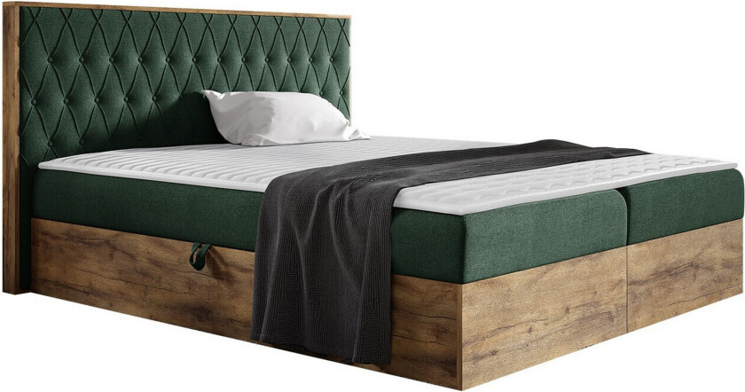 Oberting Sengeramme 140x200 cm - Grønn/Beige