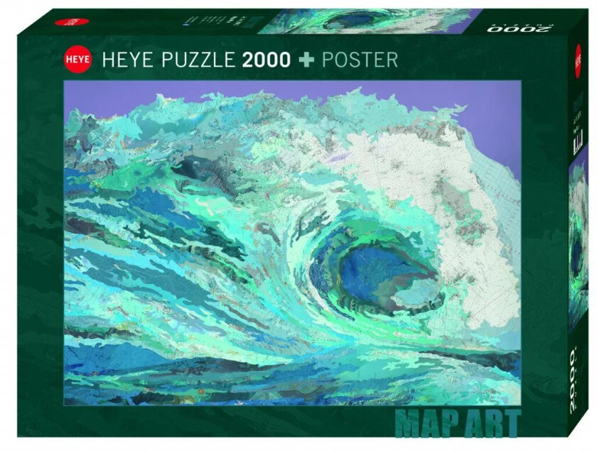 Puslespill 2000 Map Art Map Wave