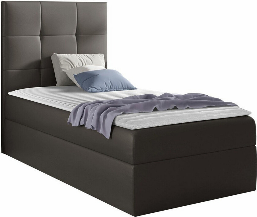 Boisdale Sengeramme 100x200 cm - Mørkegrå