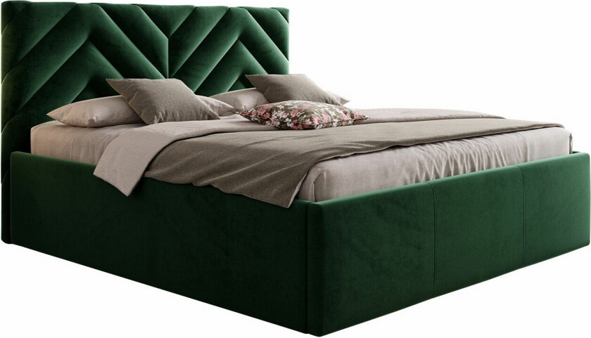 Derry Sengeramme 180x200 cm - Mørkegrønn