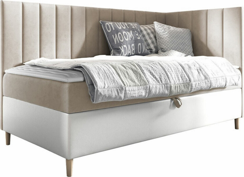 Boisdale Sengeramme 100x200 cm - Beige/Hvit