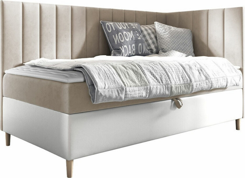 Boisdale Sengeramme 80x200 cm - Beige/Hvit