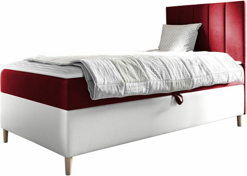 Boisdale Sengeramme 80x200 cm - Rød/Hvit