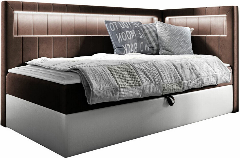 Boisdale Sengeramme 80x200 cm - Brun/Hvit